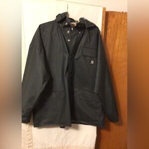 CARHARTT HEAVY JACKET WITH HOOD SZ L # PROTECTION OUTDOOR ELEMENTS